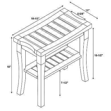 Linon Bracken Bamboo 18-in. Stool