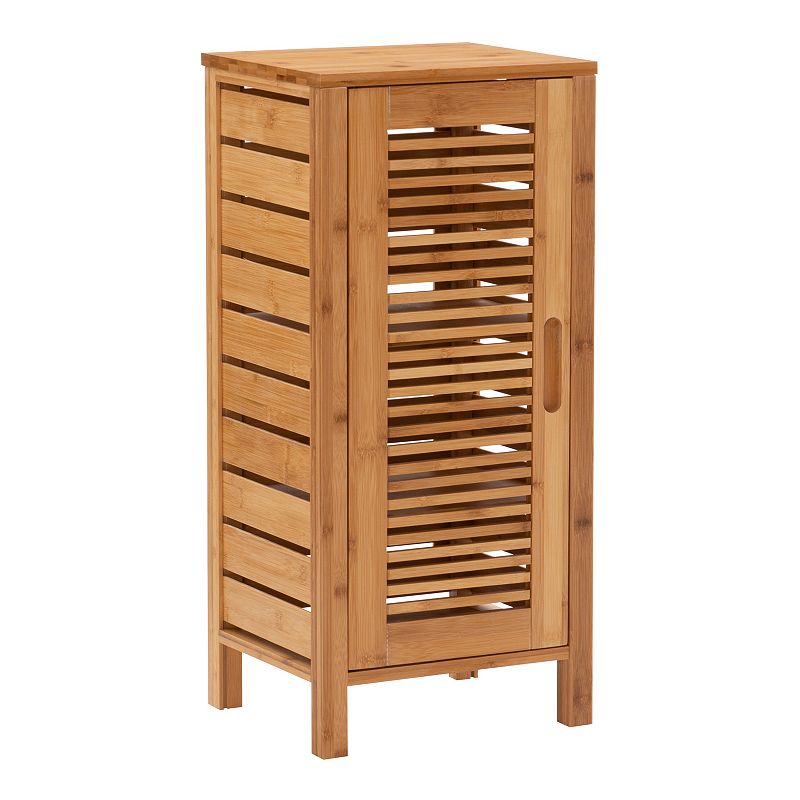 Linon Bracken Bamboo Floor Storage Cabinet, Brown