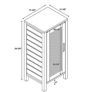 Linon Bracken Bamboo Floor Storage Cabinet 