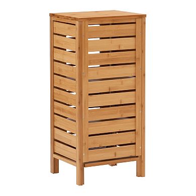 Linon Bracken Bamboo Floor Storage Cabinet
