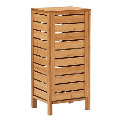 Linon Bracken Bamboo Floor Storage Cabinet 