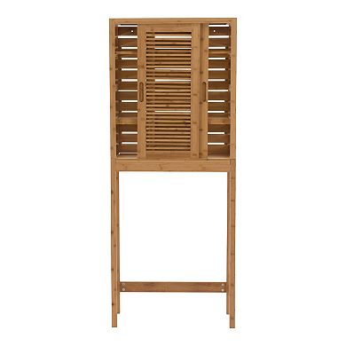 Linon Bracken Space Saver Bamboo Storage Cabinet