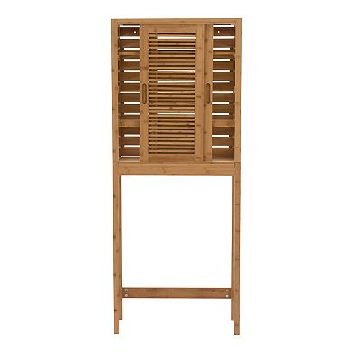 Linon Bracken Space Saver Bamboo Storage Cabinet 