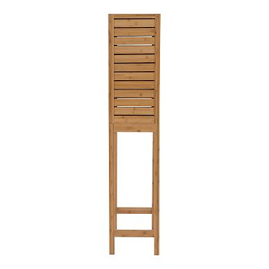 Linon Bracken Space Saver Bamboo Storage Cabinet