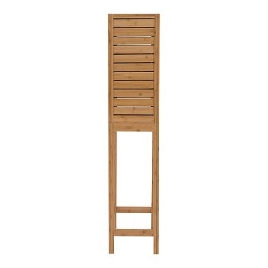 Linon Bracken Space Saver Bamboo Storage Cabinet 