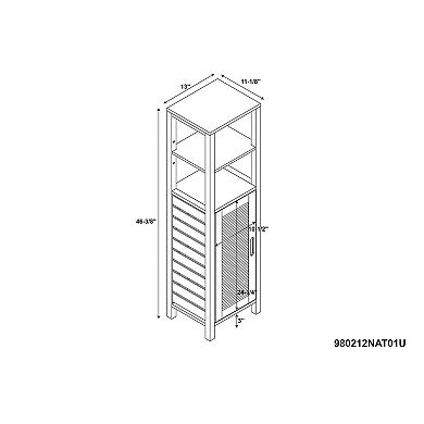 Linon Bracken Bamboo Storage Cabinet