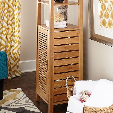 Linon Bracken Bamboo Storage Cabinet
