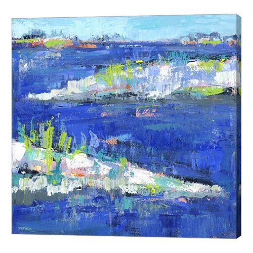 Metaverse Art Blue Series Peaceful Canvas Wall Art