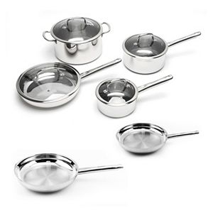 BergHOFF Earthchef Boreal Stainless Steel 10-pc. Cookware Set