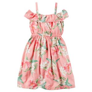 Toddler Girl Carter's Print Off-The-Shoulder Dress