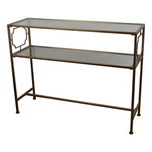 Decor Therapy Gold Finish Console Table