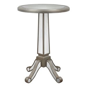 Decor Therapy Mirrored Pedestal End Table