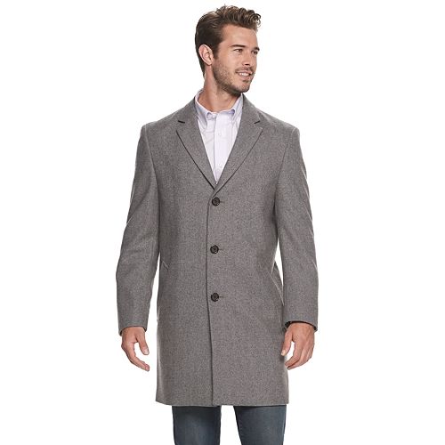 Men's Ike Behar Modern-Fit Wool-Blend Top Coat