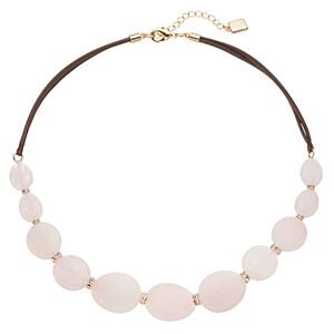 Chaps Graduated Stone Cord Necklace