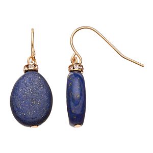 Chaps Stone Nickel Free Drop Earrings