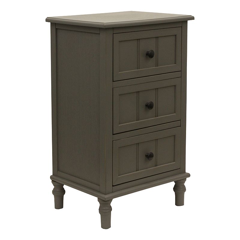 Decor Therapy 3-Drawer End Table, Grey