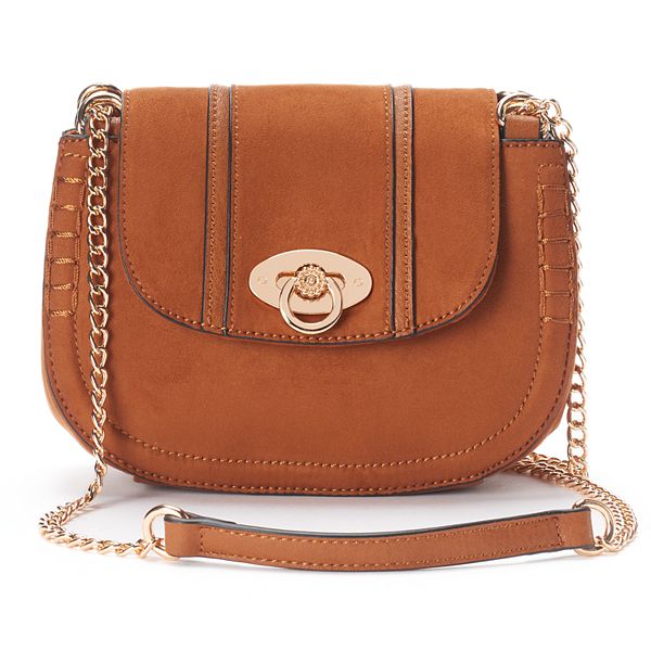 LC Lauren Conrad Macaron Stitched Saddle Bag