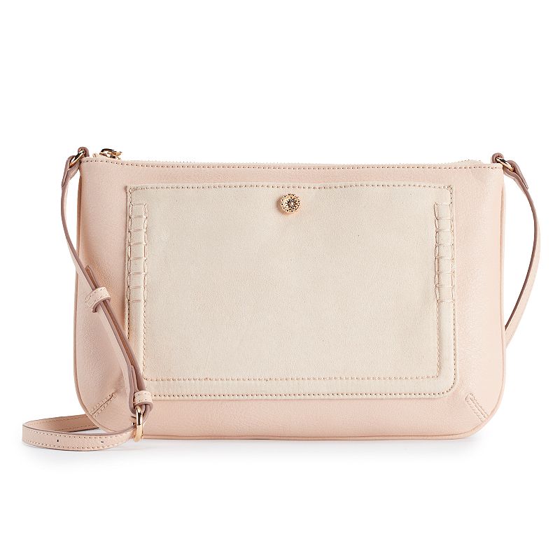 LC Lauren Conrad Bonne Crossbody Bag, Light Pink