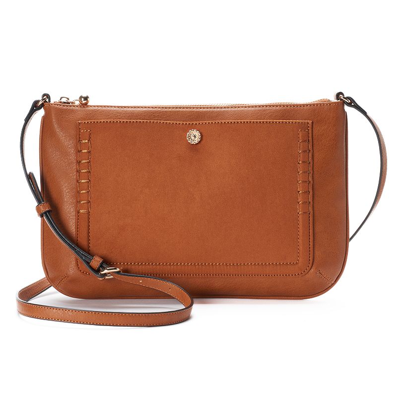 LC Lauren Conrad Bonne Crossbody Bag, Dark Brown