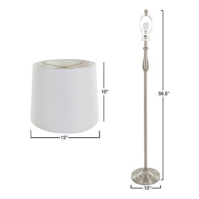 Portsmouth Home Silver Finish Table Lamp & Floor Lamp 3-piece Set