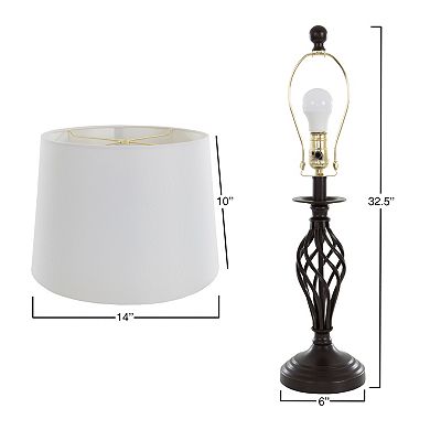 Portsmouth Home Spiral Table Lamp & Floor Lamp 3-piece Set