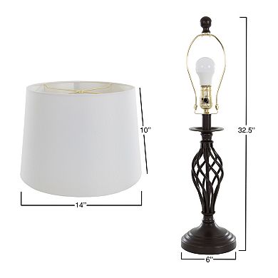 Portsmouth Home Spiral Table Lamp & Floor Lamp 3-piece Set