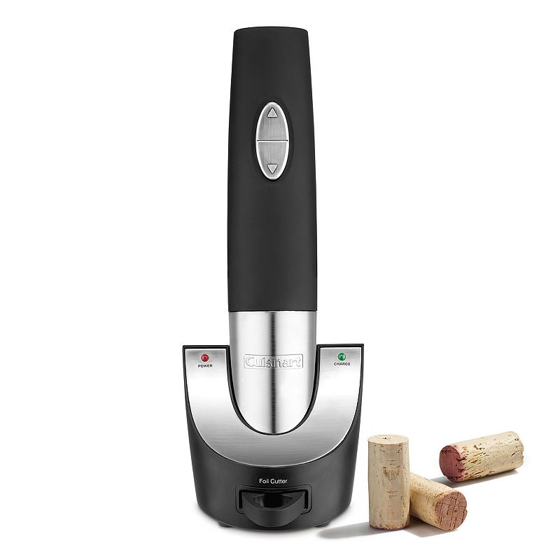 Cuisinart - Cordless Wine Opener with Vacuum Sealer - Black