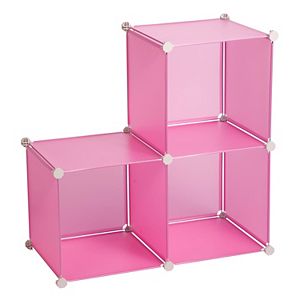 Honey-Can-Do Pink Modular Storage Cube Rack