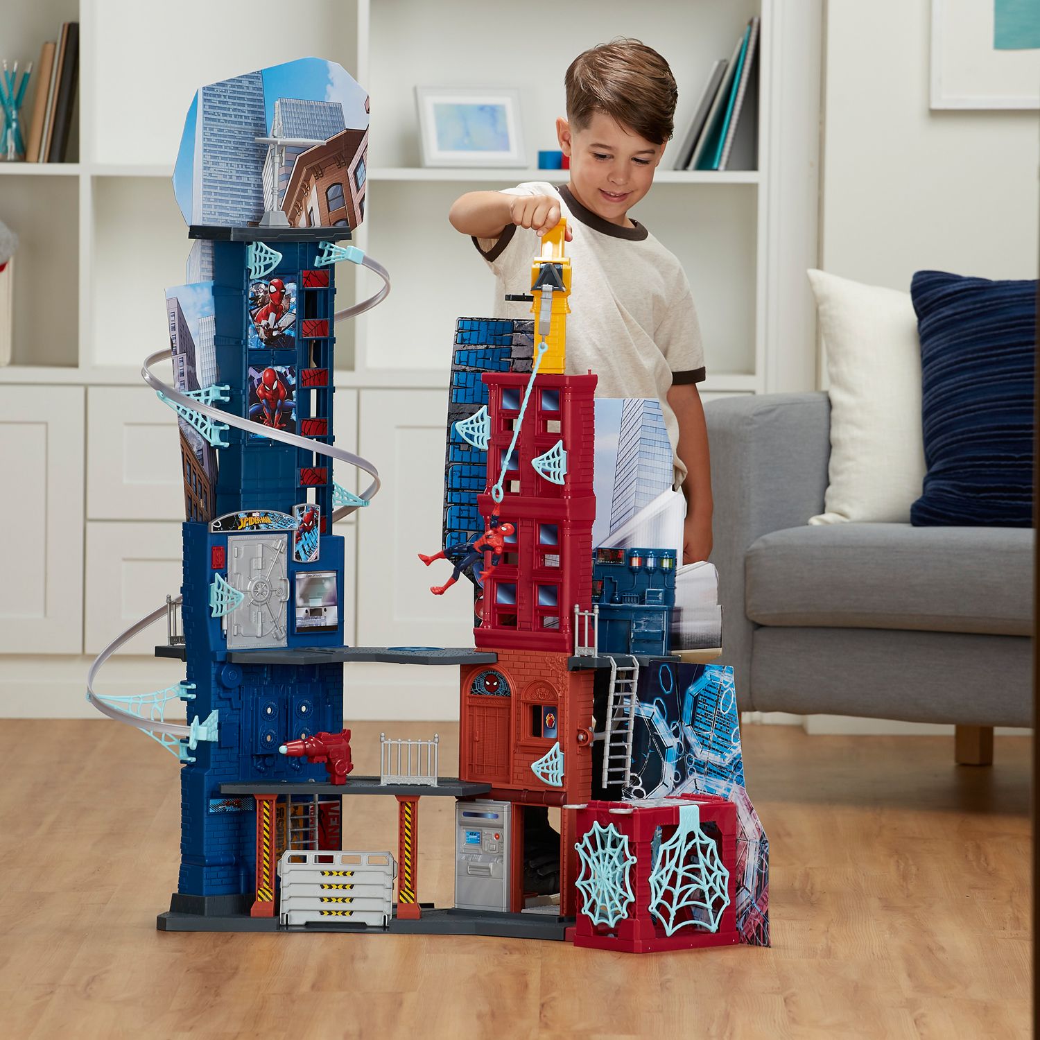 kohls spider man mega city playset