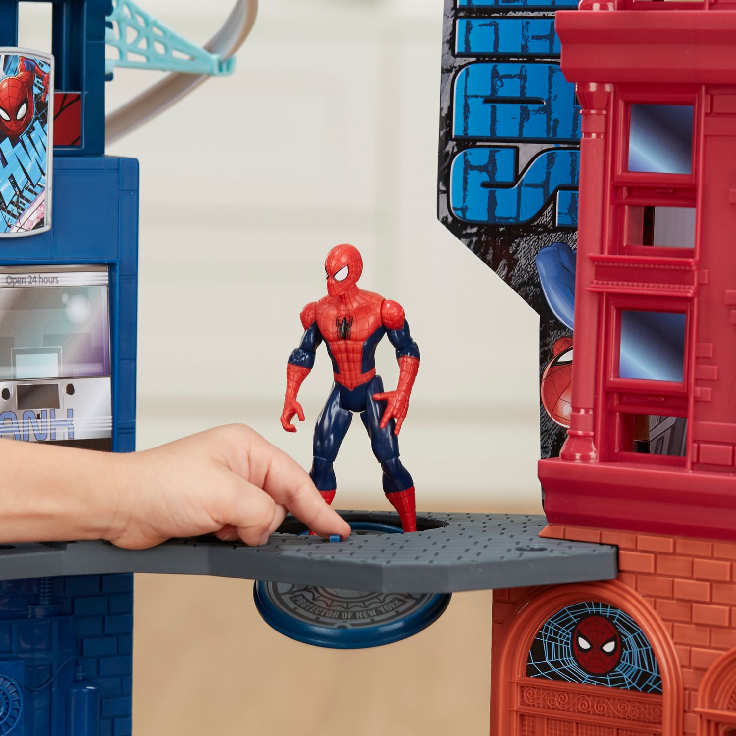 spider man playset mega city