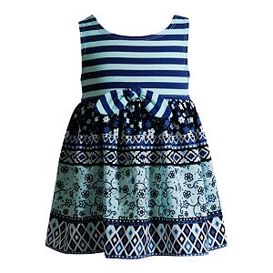 Baby Girl Youngland Print Knot-Front Dress