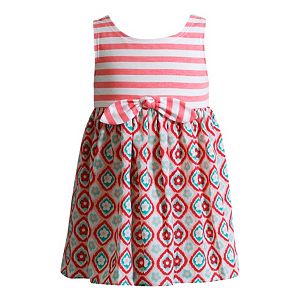Baby Girl Youngland Print Knot-Front Dress