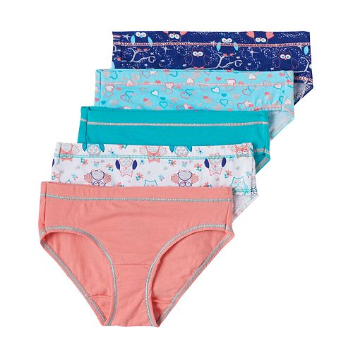 Girls 6-16 Hanes 5-pk. Tagless Stretchy Hipster Panties