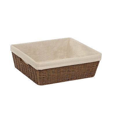 Honey-Can-Do Parchment Cord Lined Basket