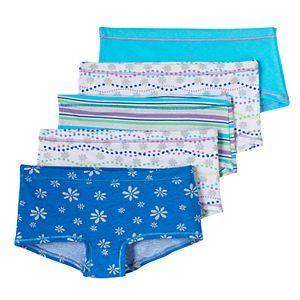 Girls 6-16 Hanes 5-pk. Tagless Stretchy Boyshorts
