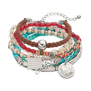 Hamsa & Star Charm Bracelet Set