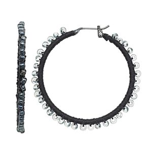 Simply Vera Vera Wang Nickel Free Seed Bead Hoop Earrings
