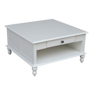 International Concepts Cottage Square White Coffee Table