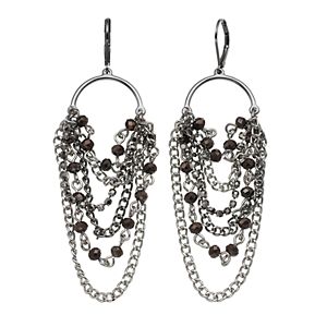 Simply Vera Vera Wang Nickel Free Two Tone Beaded Chain Waterfall Earrings
