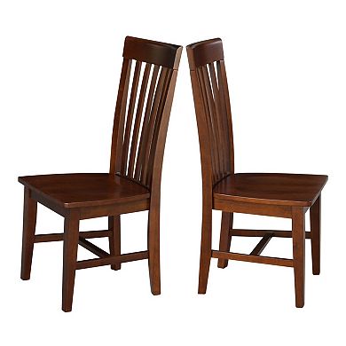 International Concepts High-Back Mission Dining Chair 2-piece Set