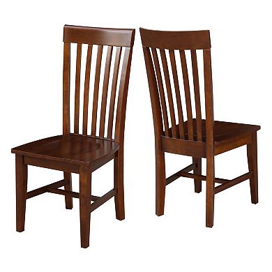 International Concepts High-Back Mission Dining Chair 2-piece Set