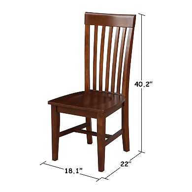 International Concepts High-Back Mission Dining Chair 2-piece Set