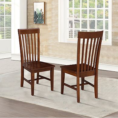 International Concepts High-Back Mission Dining Chair 2-piece Set