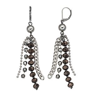Simply Vera Vera Wang Two Tone Beaded Chain Fringe Drop Earrings