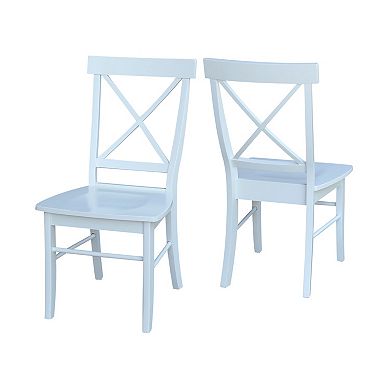 International Concepts X-Back Dining Chair 2-piece Set