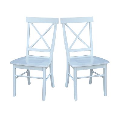 International Concepts X-Back Dining Chair 2-piece Set