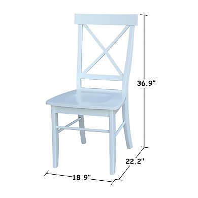 International Concepts X-Back Dining Chair 2-piece Set