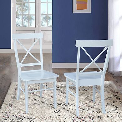 International Concepts X-Back Dining Chair 2-piece Set