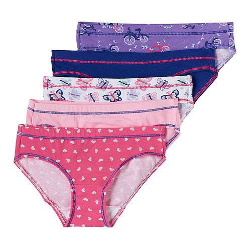 Girls 616 Hanes® 5pk. Tagless Bikini Panties