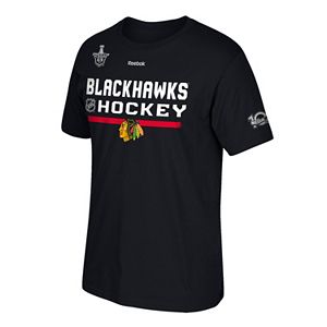 Men's Reebok Chicago Blackhawks 2017 Stanley Cup Playoffs Center Ice Tee